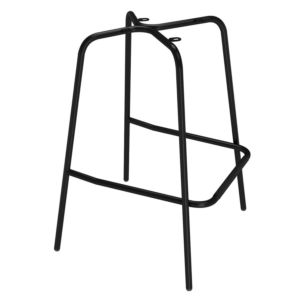 Барный стул со спинкой и подлокотниками на 4-х металлических ножках Douglas Rhombus Серый Велюр