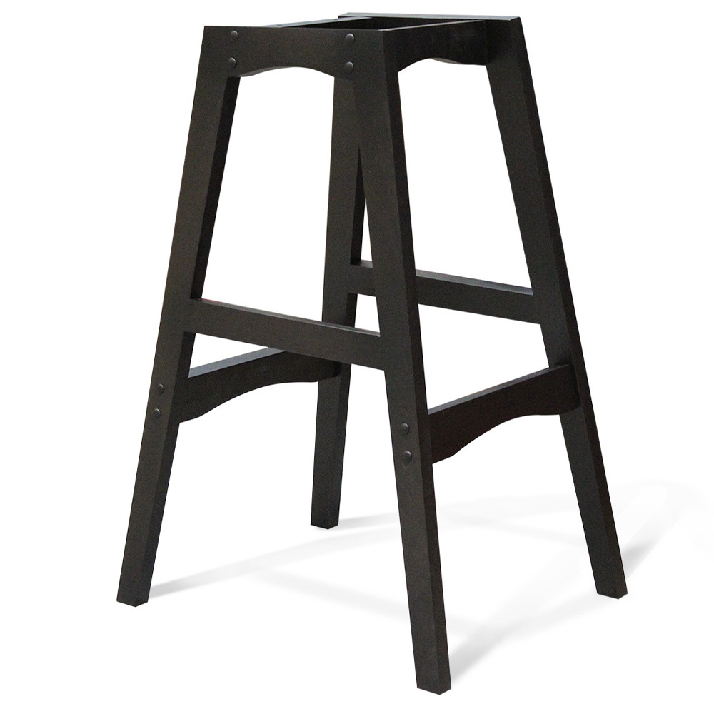 Барный стул со спинкой и подлокотниками на 4-х черных ножках Douglas Rhombus Коричневый Велюр