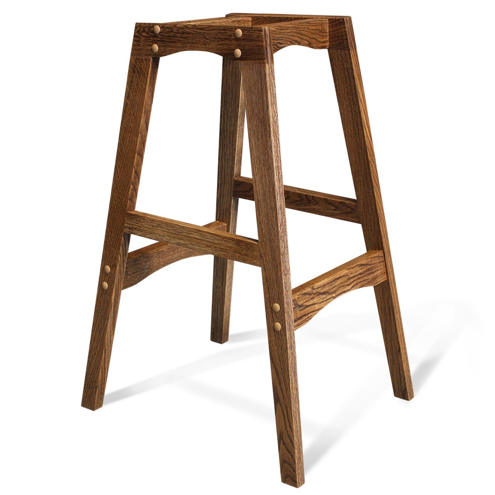 Барный стул со спинкой на 4-х деревянных ножках Коричневый Велюр Vendramin Chair
