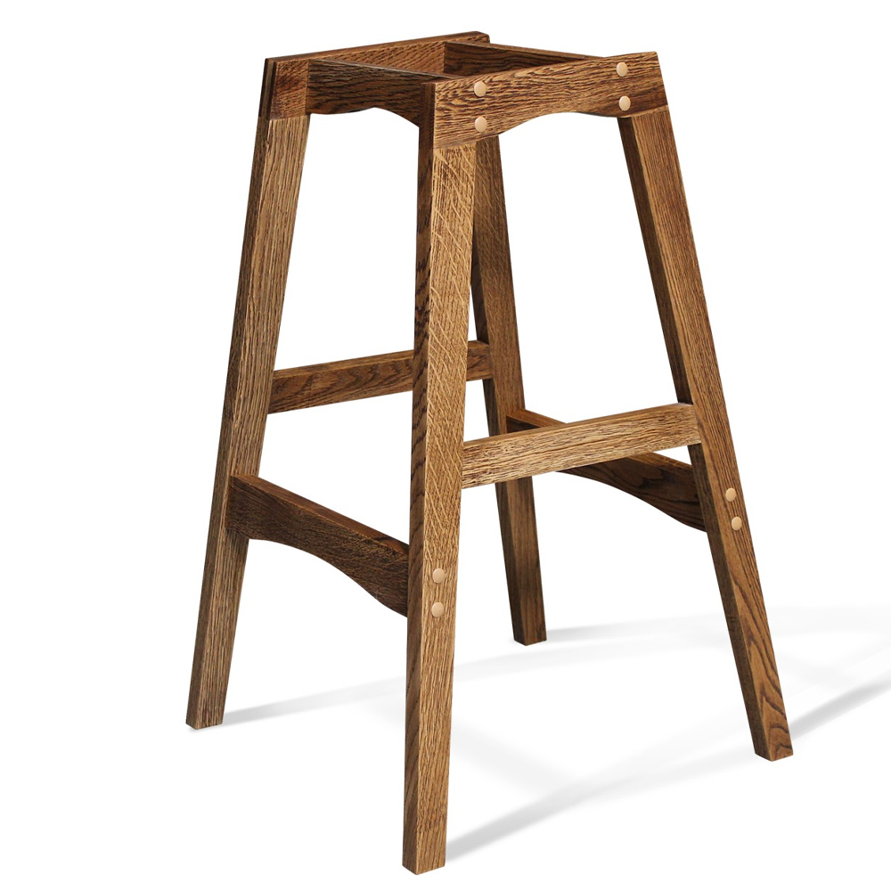 Барный стул со спинкой на 4-х деревянных ножках Коричневый Велюр Vendramin Chair