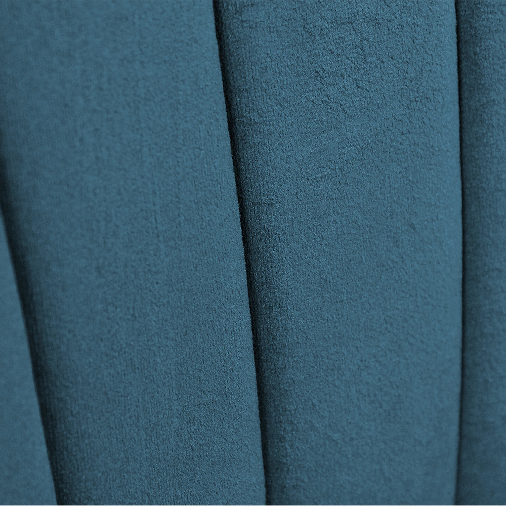 Барный стул со спинкой на 4-х деревянных ножках Синий Велюр Ava Charm