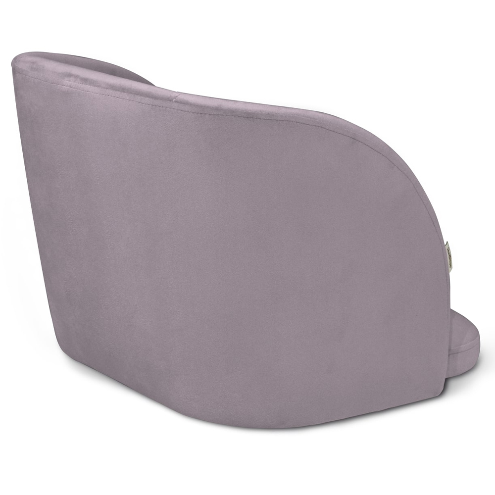 Барный стул со спинкой на 4-х деревянных ножках Сиреневый Велюр Ava Charm