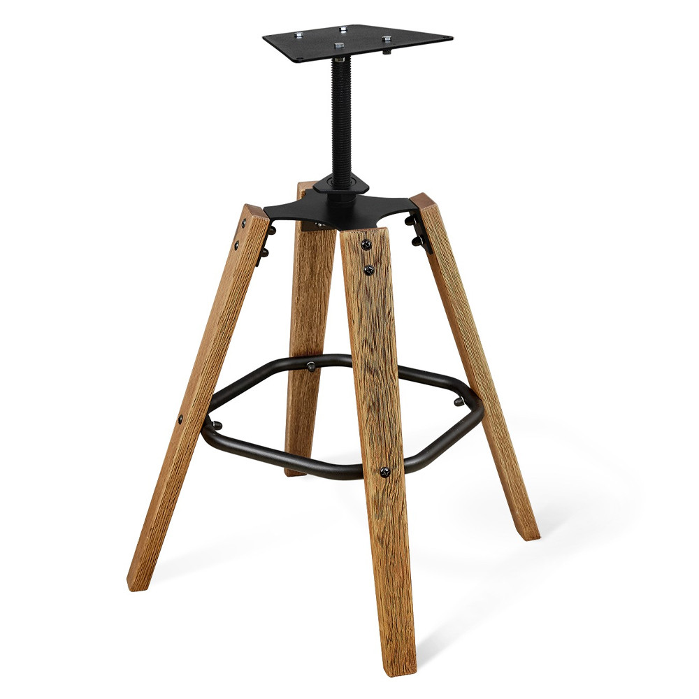 Барный стул со спинкой на 4-х коричневых ножках Бежевый Велюр Ava Charm