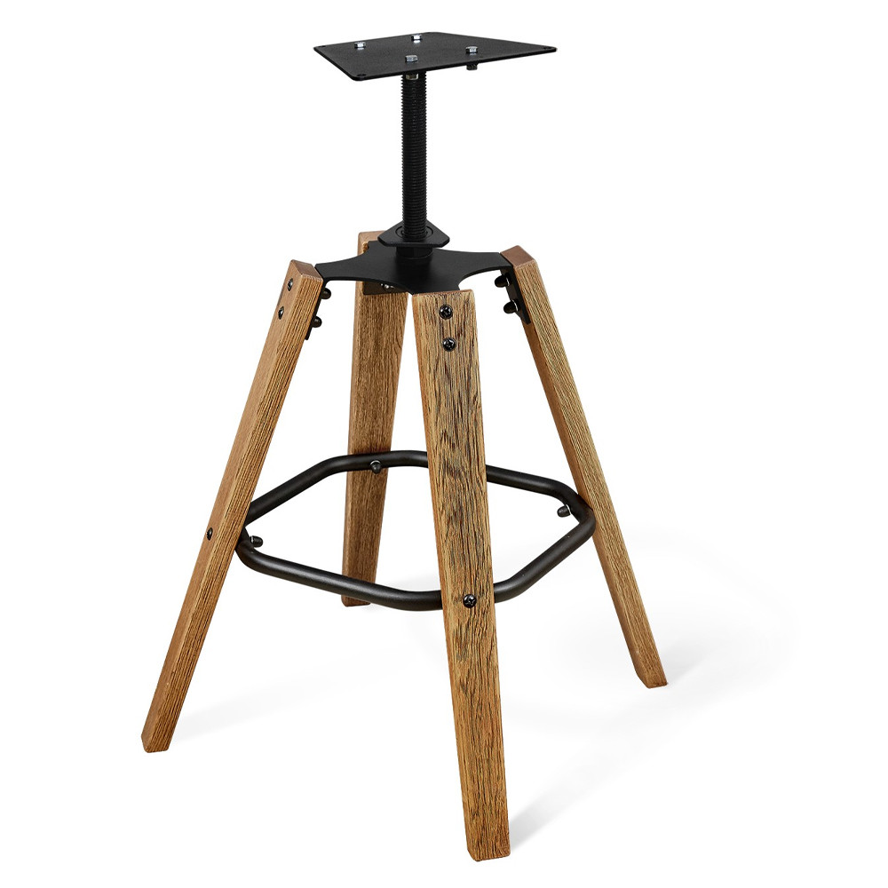 Барный стул со спинкой на 4-х коричневых ножках Черный Велюр Ava Charm