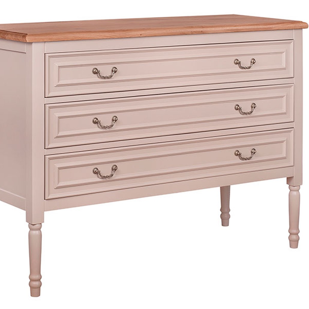 Бежевый комод из дуба Amelia beige