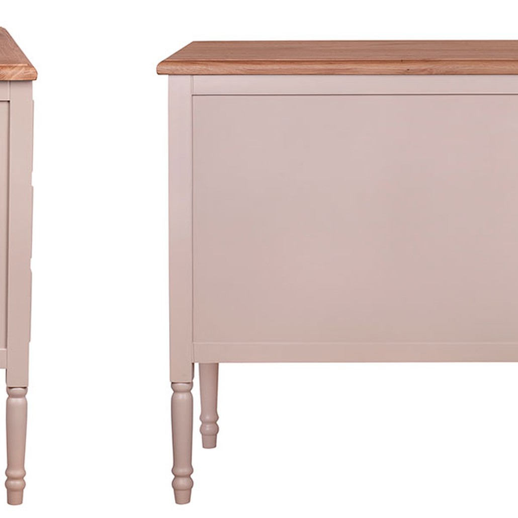 Бежевый комод из дуба Amelia beige