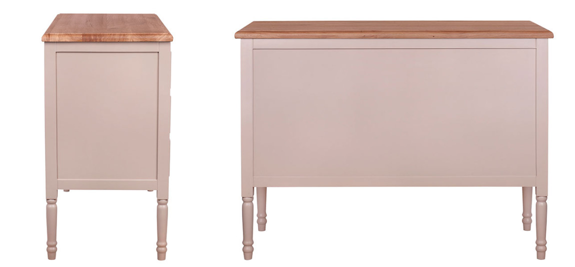 Бежевый комод из дуба Amelia beige