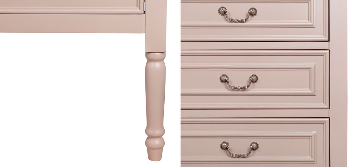 Бежевый комод из дуба Amelia beige