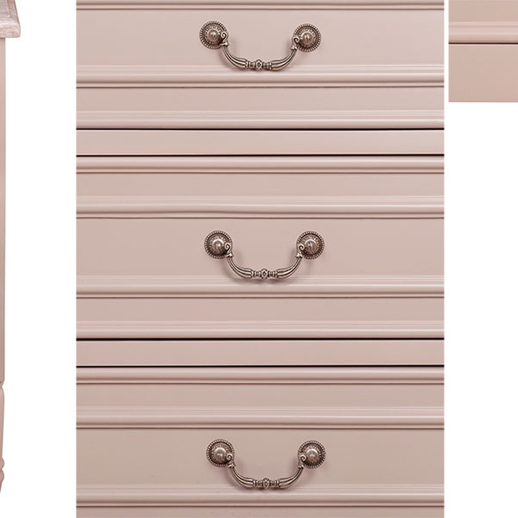 Бежевый комод из дуба Amelia beige dark