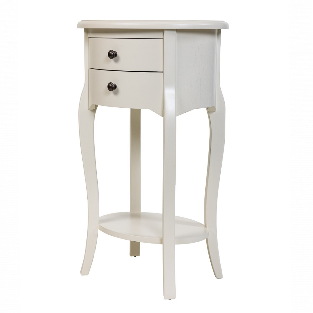 Белая тумба на фигурных ножках Shelby