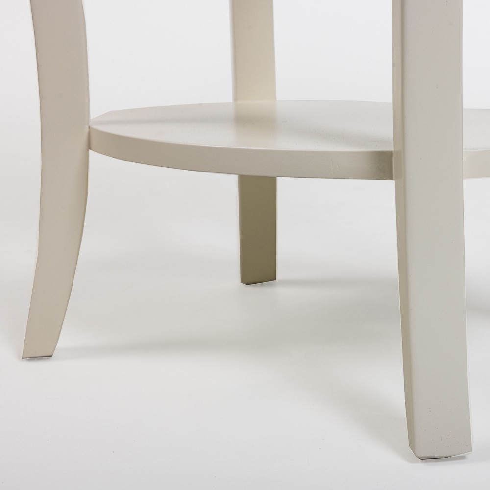 Белая тумба на фигурных ножках Shelby