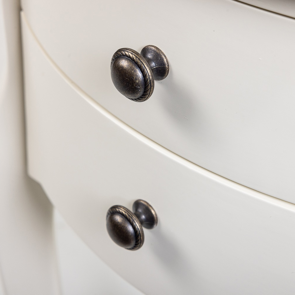 Белая тумба на фигурных ножках Shelby