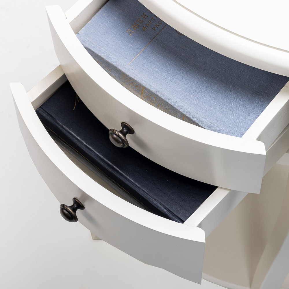 Белая тумба на фигурных ножках Shelby