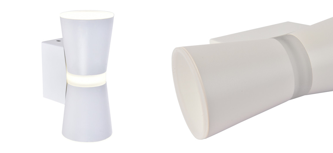 Белое матовое бра Hourglass Light