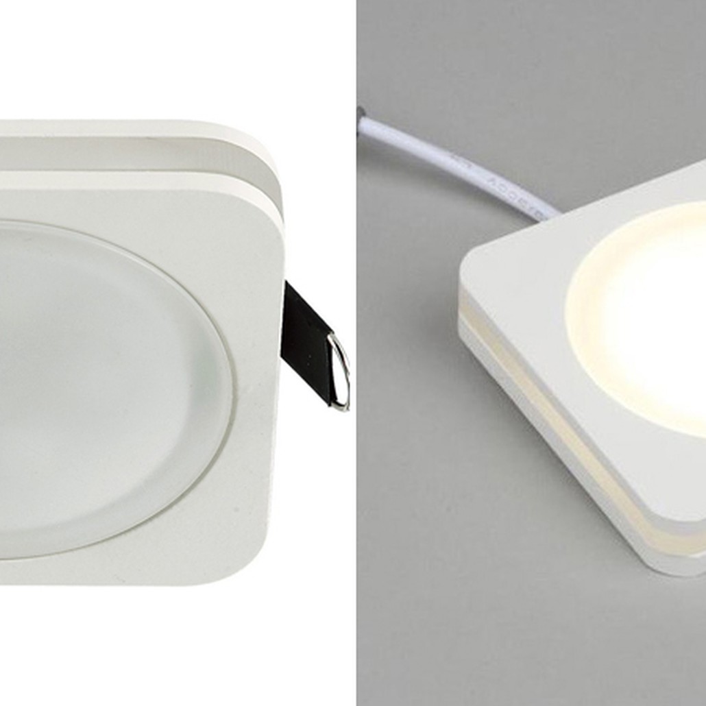 Белый квадратный спот Embedded Light