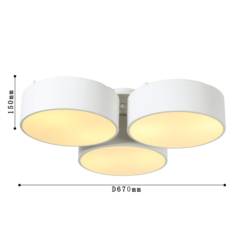 Белый потолочный светильник Skylight 3 плафона