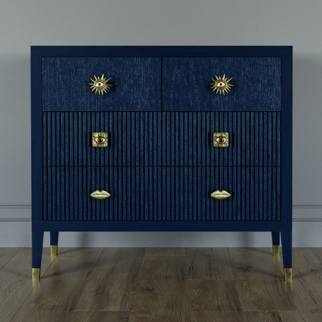 Бельевой Комод с 4 ящиками Elsa Dreams Blue