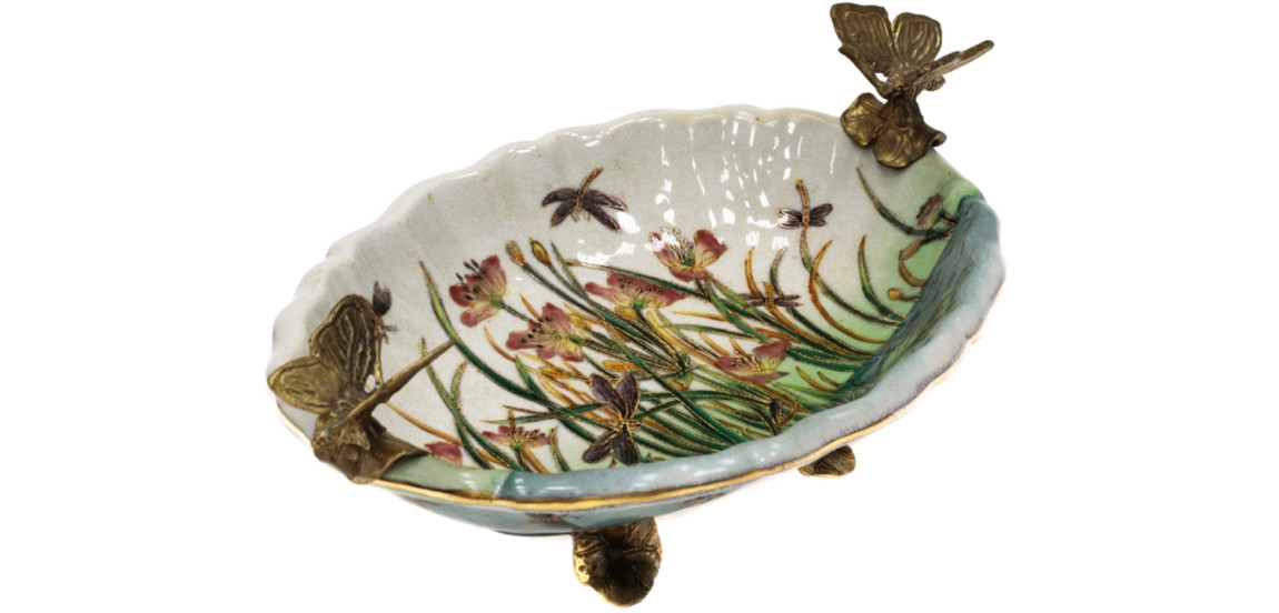 Блюдо Bronze Butterflies