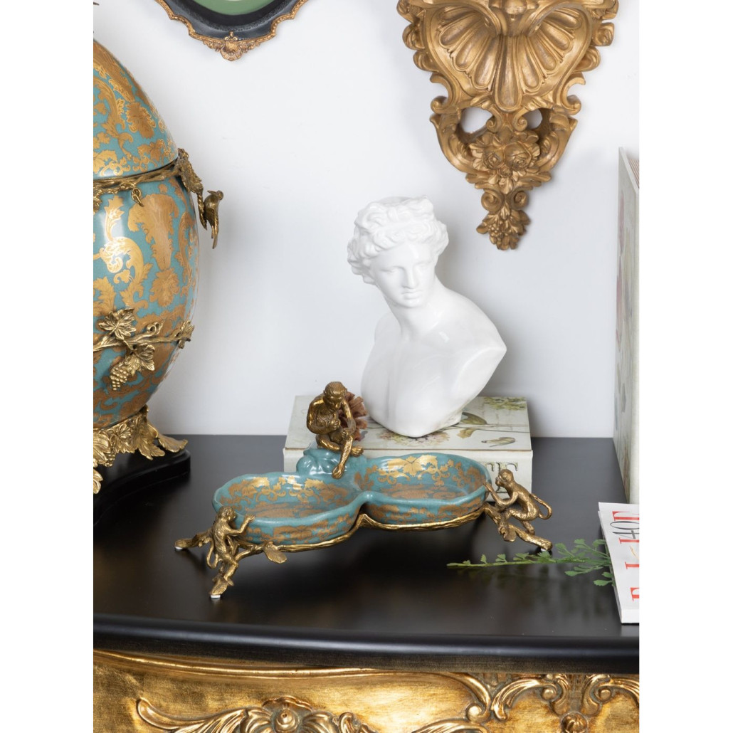 Блюдо двойное из фарфора Crogy