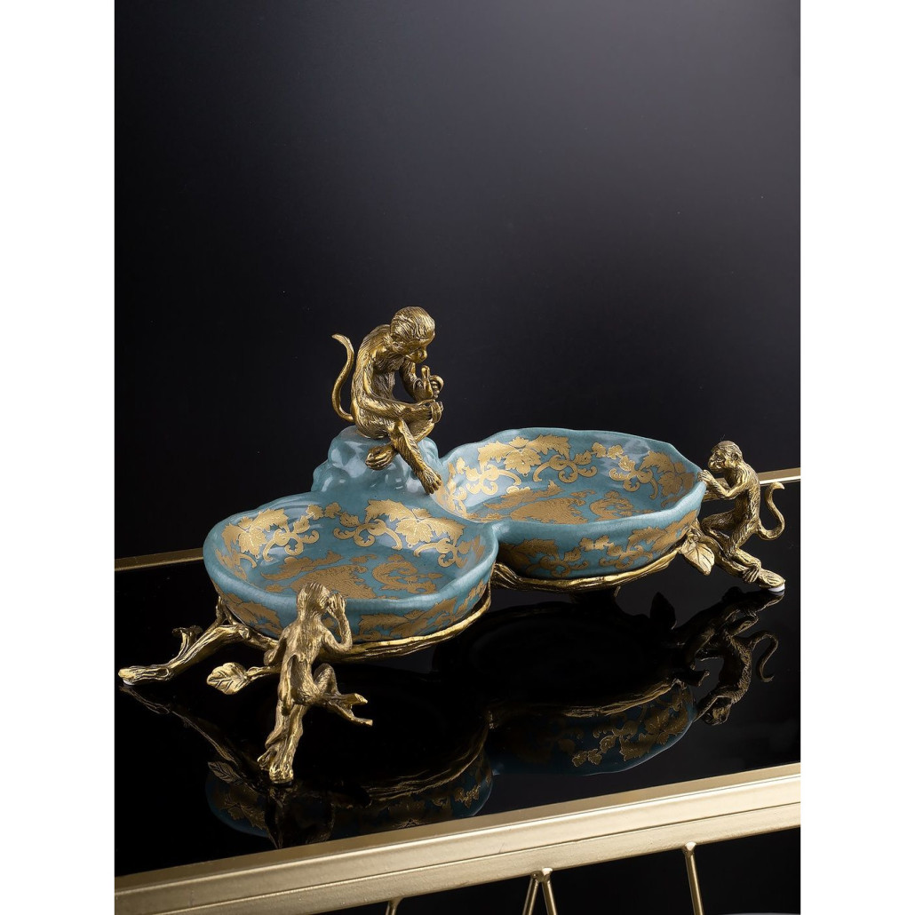 Блюдо двойное из фарфора Crogy