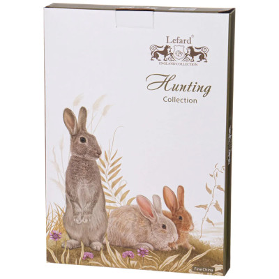 Блюдо овальное из фарфора с изображением животных Hunting Porcelain Collection