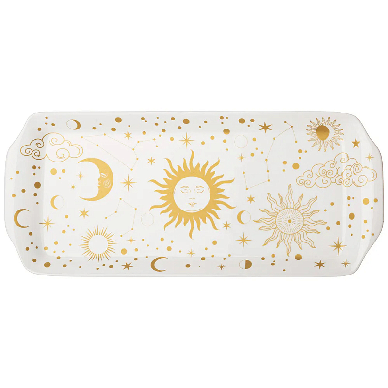 Блюдо прямоугольное из фарфора с рисунком звезд и созвездий Porcelain Astronomy Collection