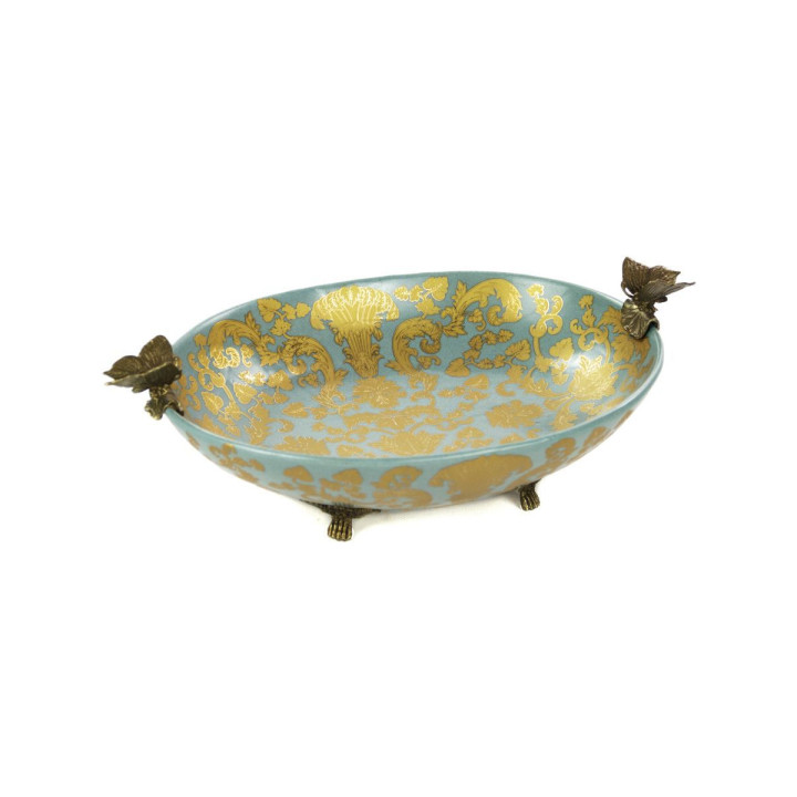 Блюдо фарфоровое Бабочки Teronini