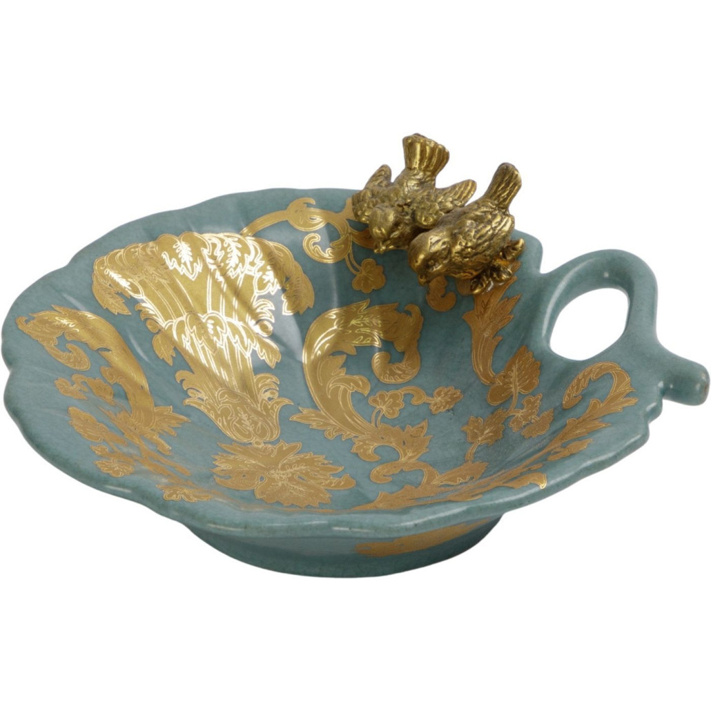 Блюдо фарфоровое Две птички Two