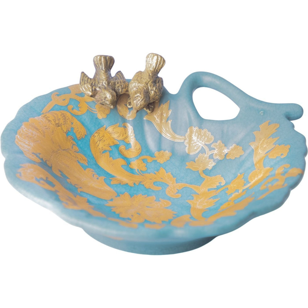 Блюдо фарфоровое Две птички Two