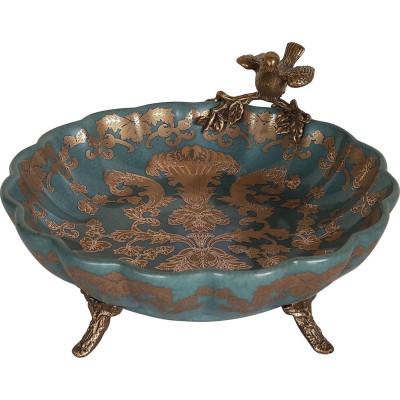 Блюдо фарфоровое Птица на ветке Flora