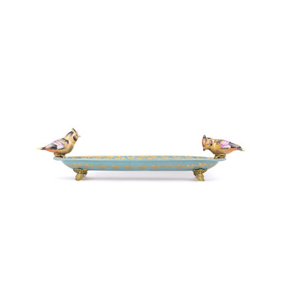 Блюдо фарфоровое Экзотические птички Vivole