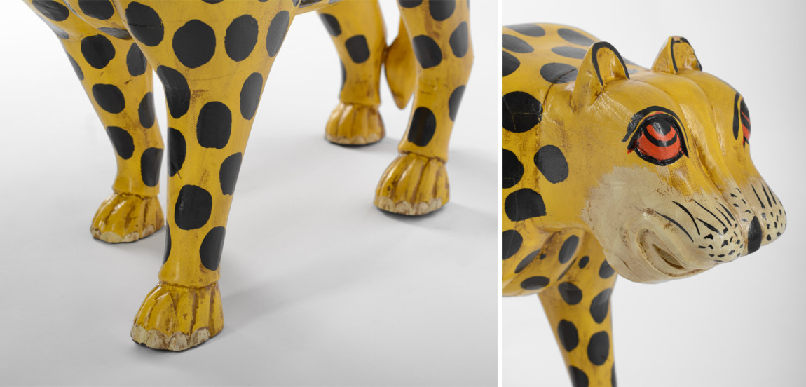 Большая деревянная статуэтка Гепард