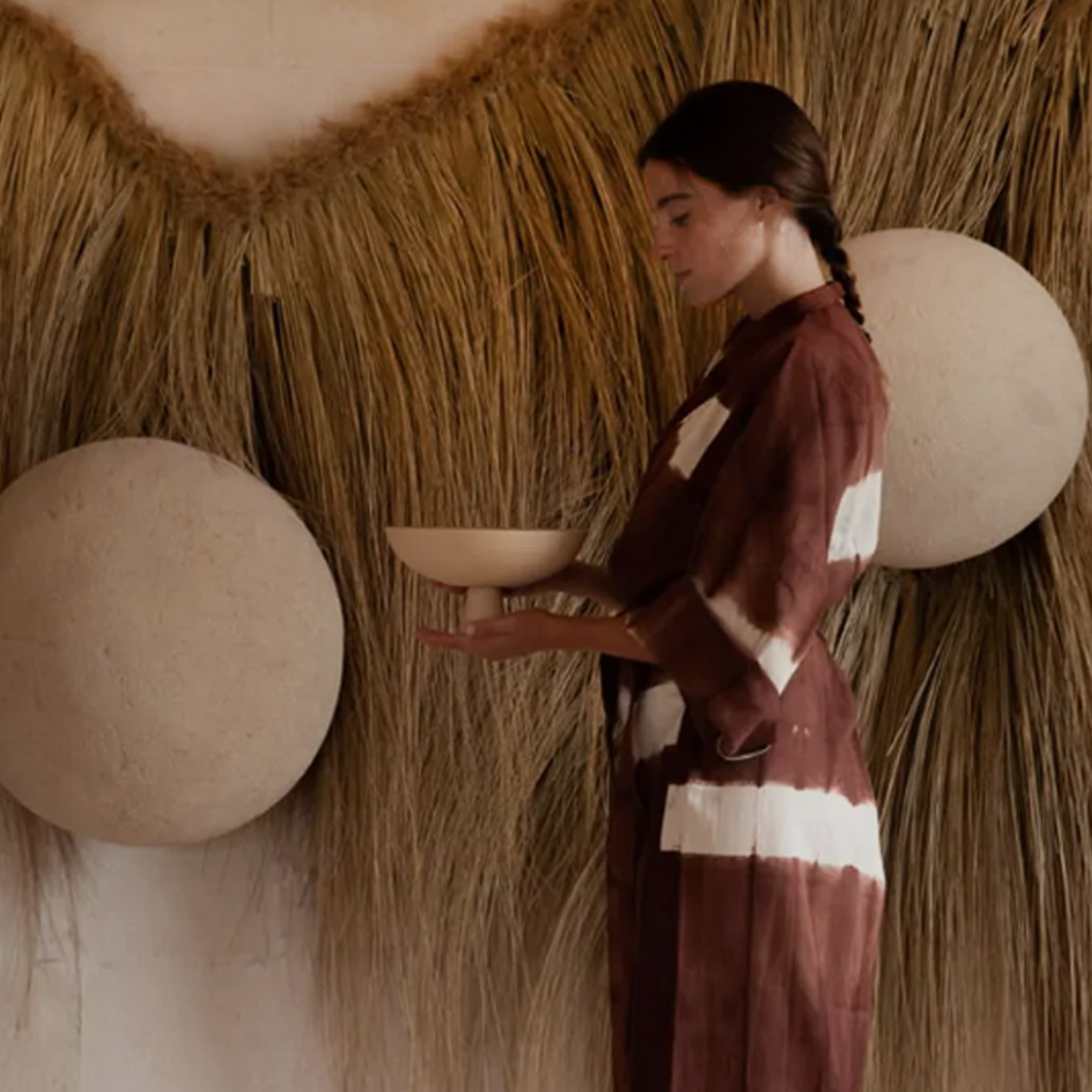 Большая дизайнерская Инсталляция из соломы RAFFIA Installation