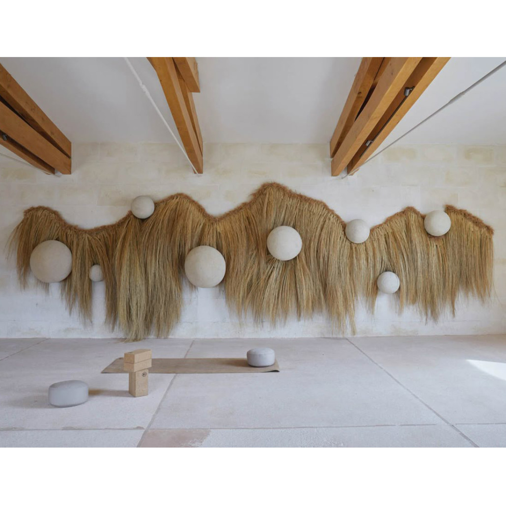 Большая дизайнерская Инсталляция из соломы RAFFIA Installation