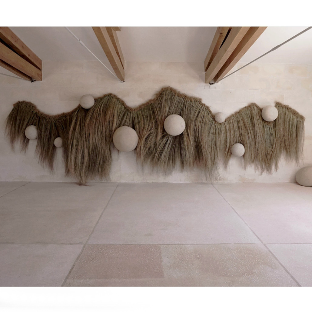 Большая дизайнерская Инсталляция из соломы RAFFIA Installation