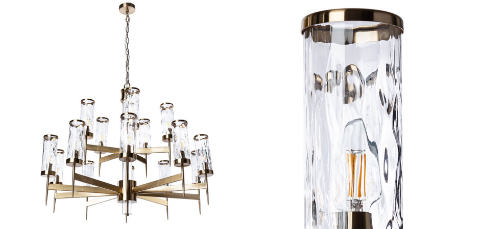 Большая люстра Brass Wheel в Американском стиле