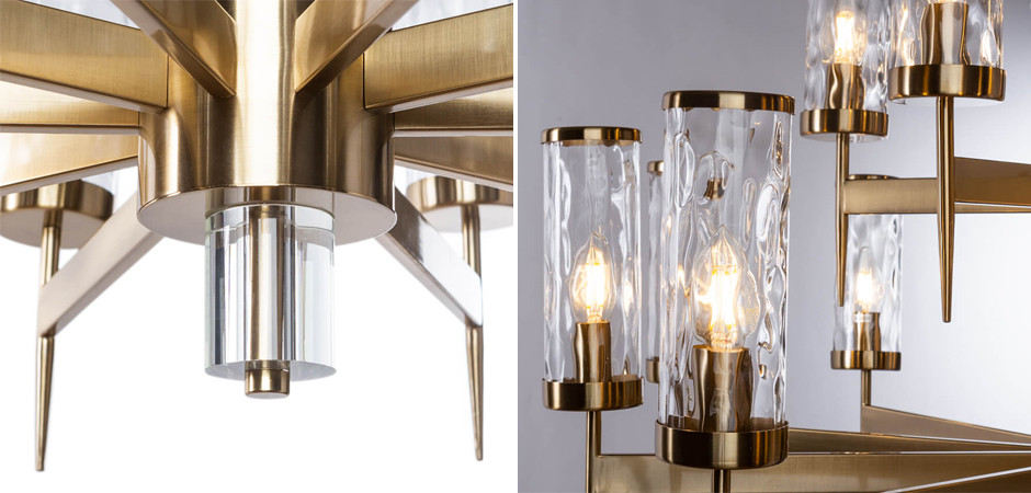 Большая люстра Brass Wheel в Американском стиле