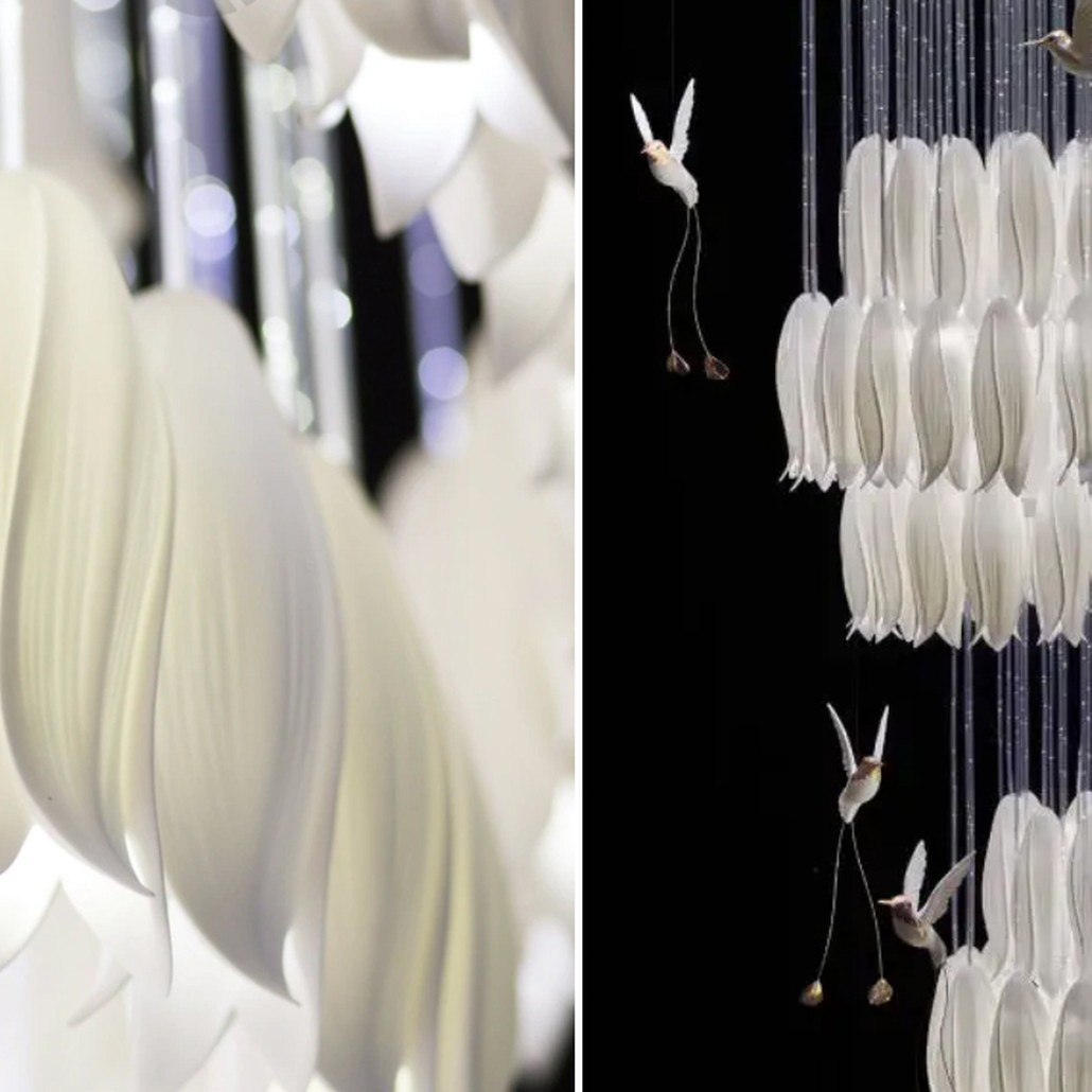 Большая Люстра для Лестницы Sagarti Contemporary chandelier ALBA GRAND Flowers & Birds