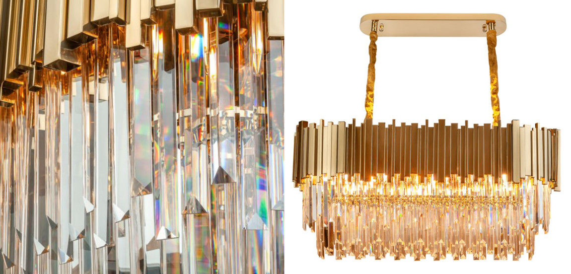 Большая многоярусная люстра Cascade Glass Metal Luxxu Chandelier 100