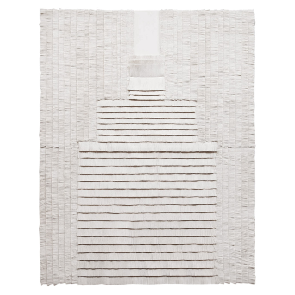 Большое Панно Абстракция белые нити Huipil Wall Hanging