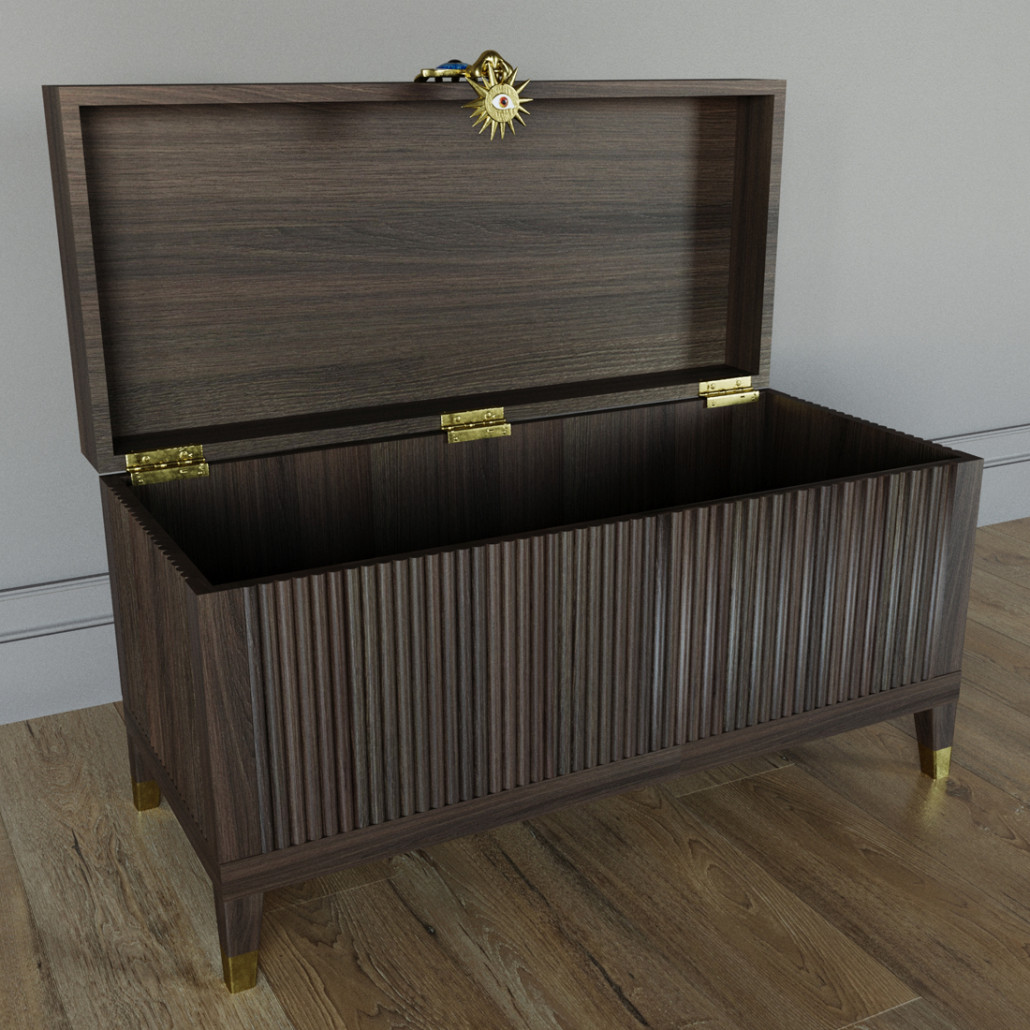 Большой дизайнерский Сундук Elsa Dreams Walnut