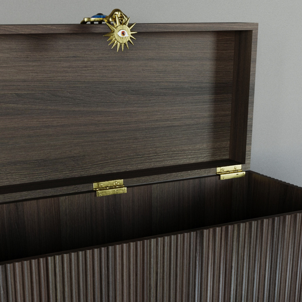 Большой дизайнерский Сундук Elsa Dreams Walnut