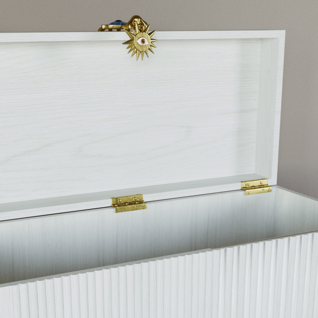 Большой дизайнерский Сундук Elsa Dreams White