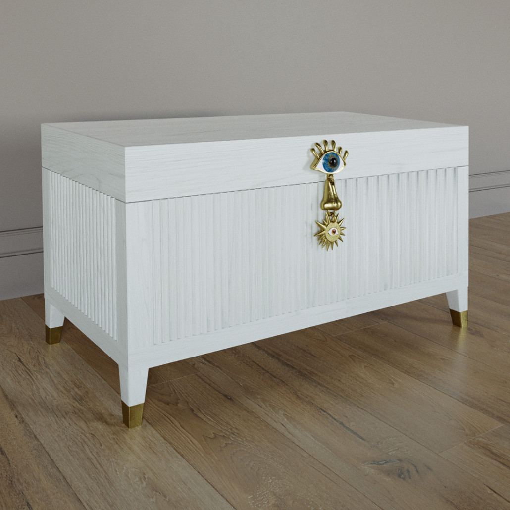 Большой дизайнерский Сундук Elsa Dreams White