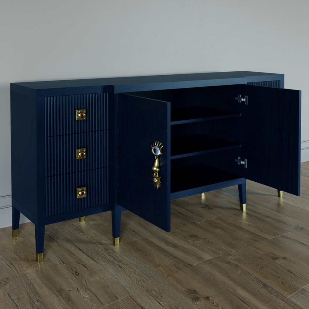 Большой Комод-буфет Elsa Dreams Blue с ящиками