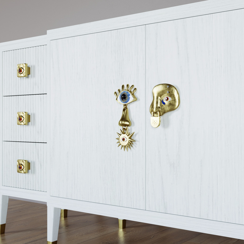 Большой Комод-буфет Elsa Dreams White с ящиками