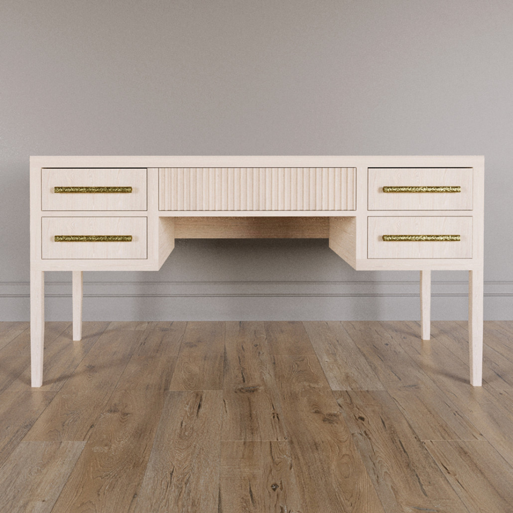 Большой Рабочий стол Primo с 5 выдвижными ящиками Светлый дуб