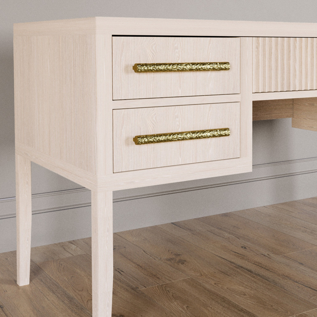 Большой Рабочий стол Primo с 5 выдвижными ящиками Светлый дуб