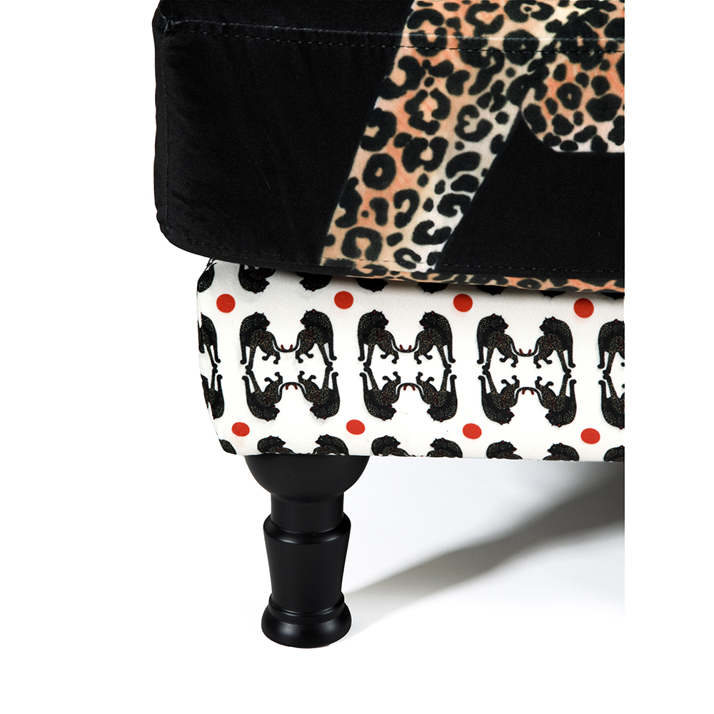 Большой Трехместный Диван с цветным принтом Qalakabusha Large Sofa