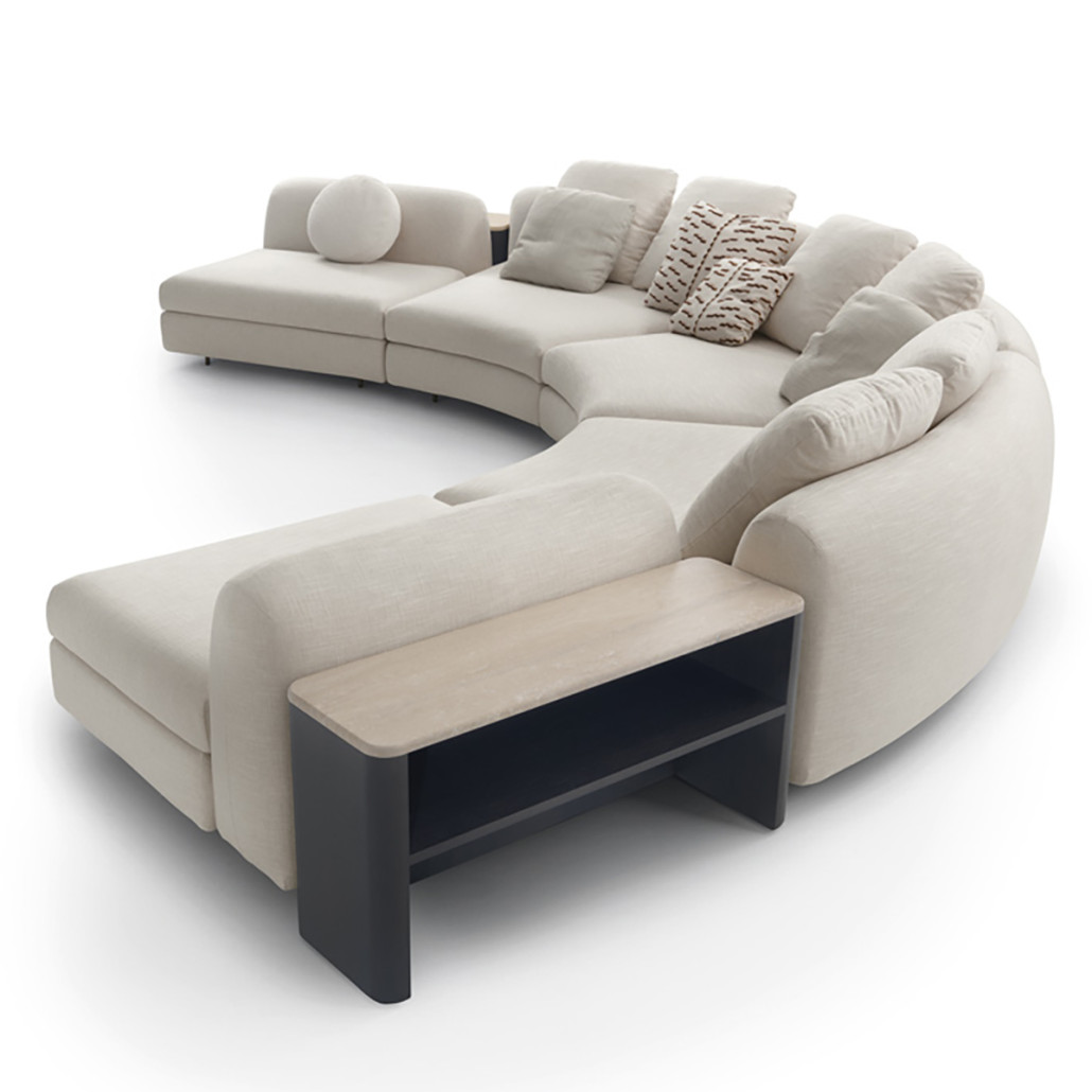 Большой угловой Диван California трансформер с приставными деревянными модулями